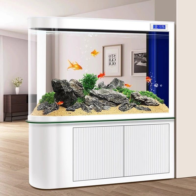 底滤鱼缸屏风生态隔断懒人免换水中大型家用客厅水族箱生态金鱼缸