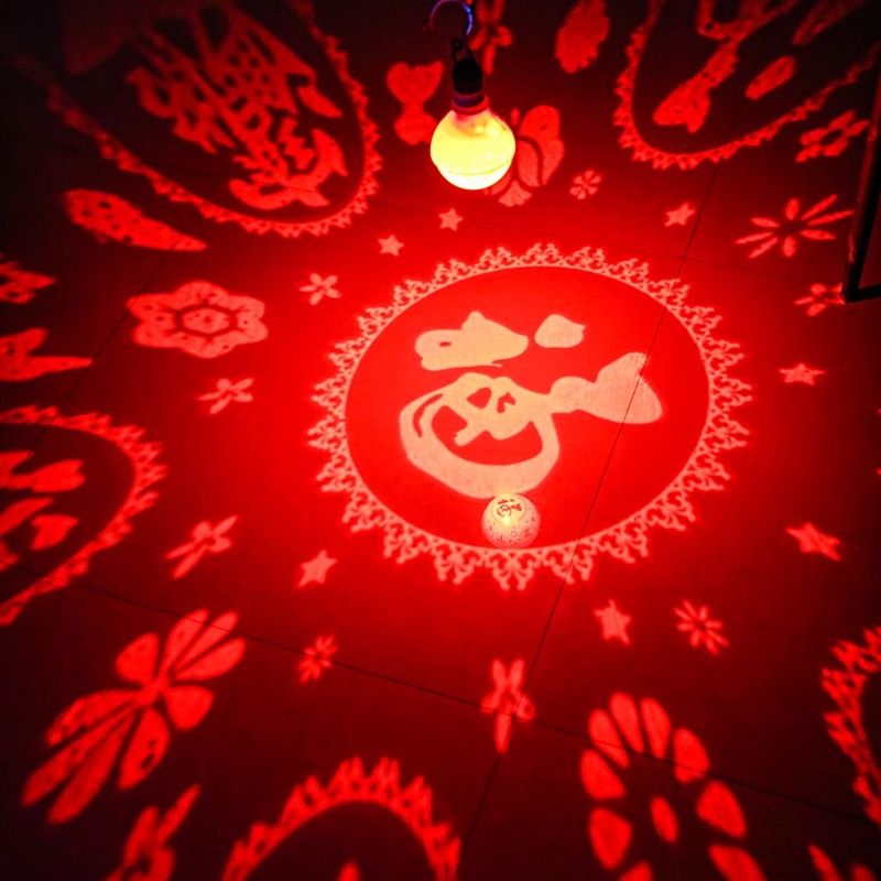 七彩自动变色灯福字灯泡新年恭喜发财灯喜庆氛围灯装饰灯婚庆婚房