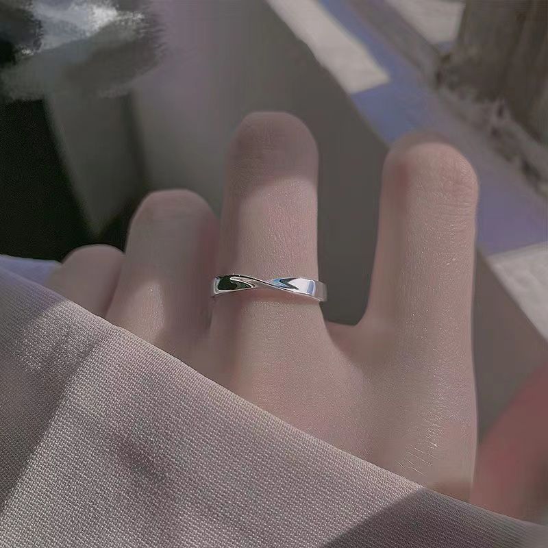 合金戒指 可调节戒指莫比乌斯素圈戒指女ins小众高端轻奢时尚百搭