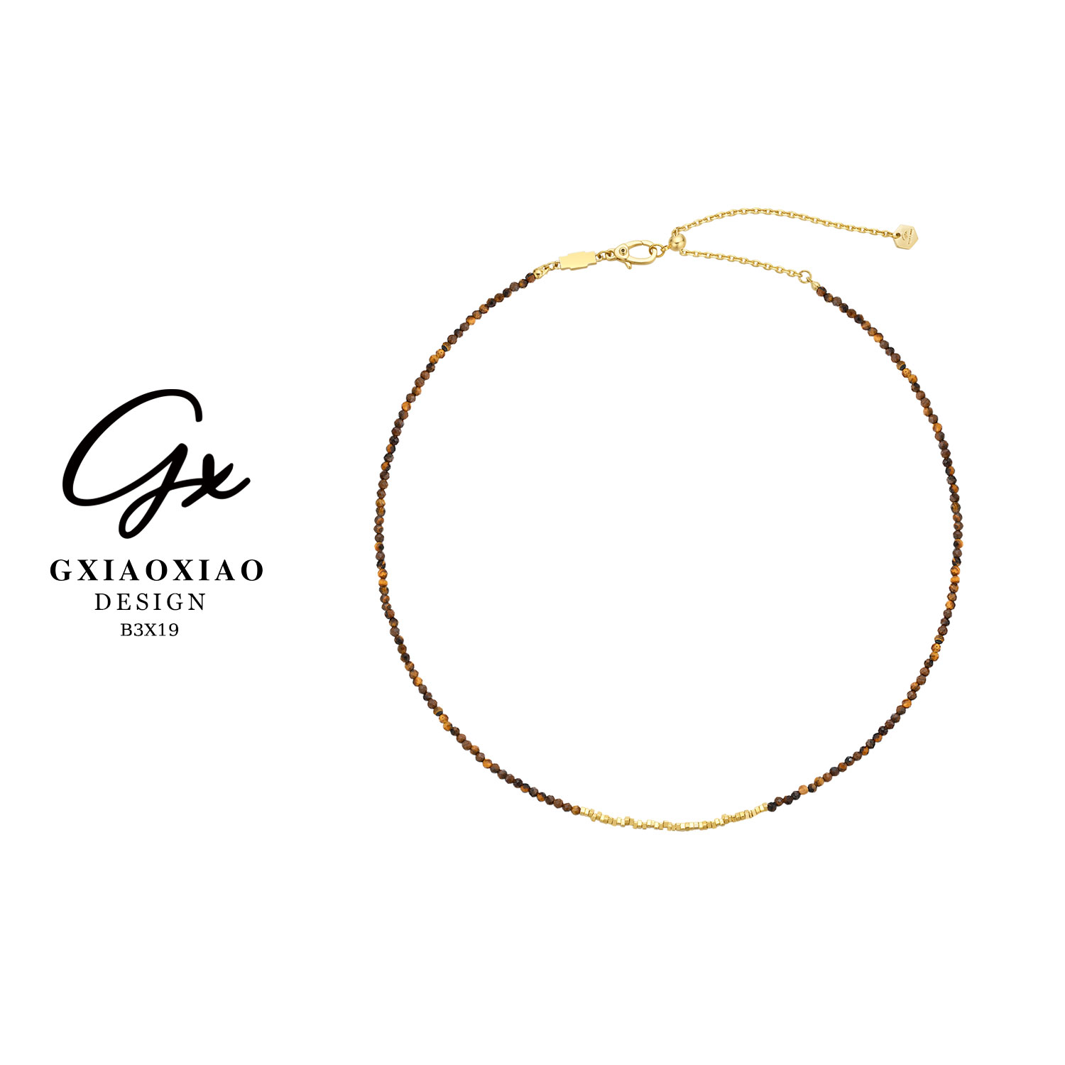 铜合金项链 GXX 高级设计师款轻奢简约锁骨项链 B3X19