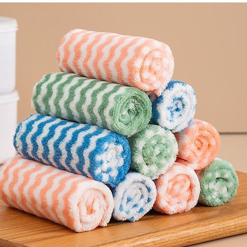 【10条装】抹布厨房去油去污干湿两用家用柔软清洗吸水洗碗布