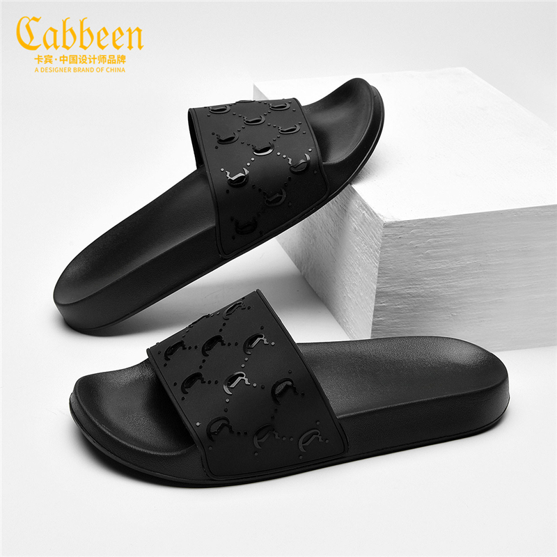 卡宾家用拖鞋男居家男士户外休闲一字拖夏季外穿浴室潮流两用凉鞋