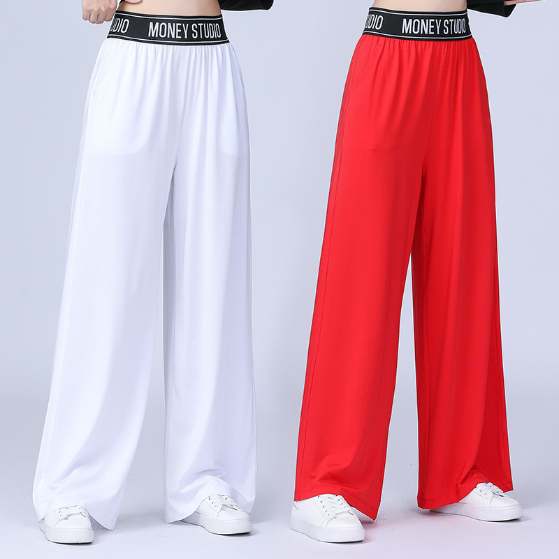 广场舞服装夏季新款团体活动健身舞蹈服显瘦时尚阔休闲腿裤练功裤