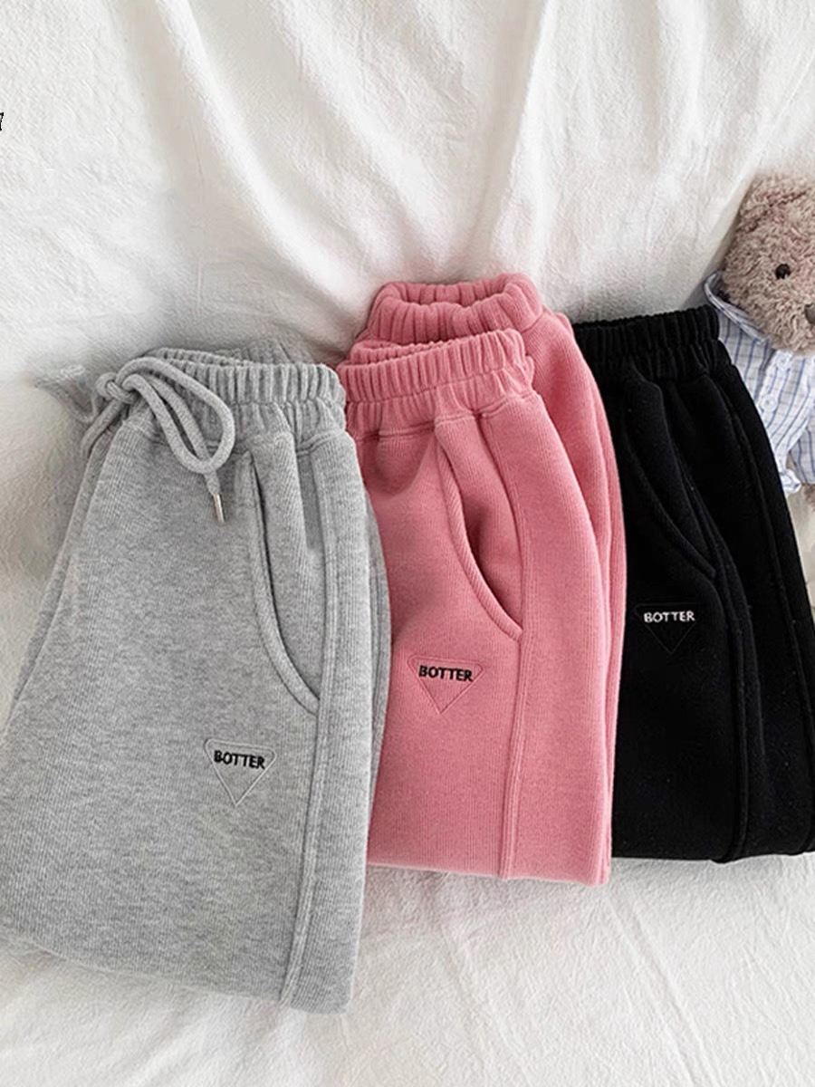 儿童四色加厚一体绒卫裤2253