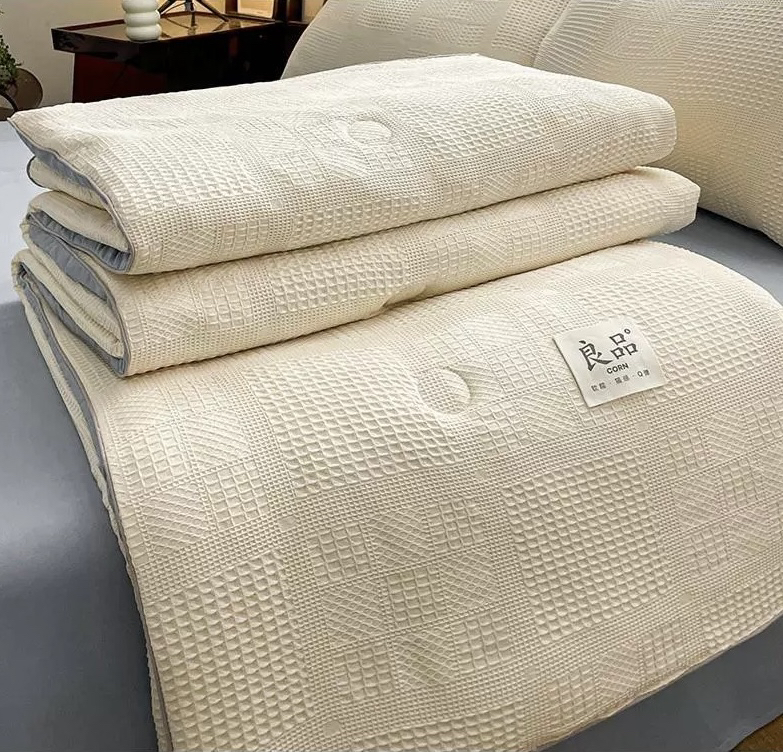 轻奢夏季亲肤华夫格夏被可机洗抗菌空调被夏凉被 顺