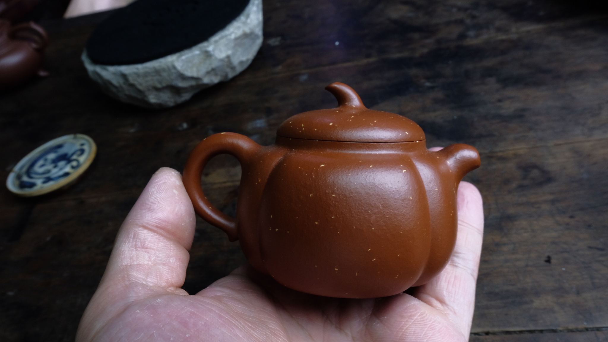 茄瓜 尊可 全手工制作筋纹器 160cc左右