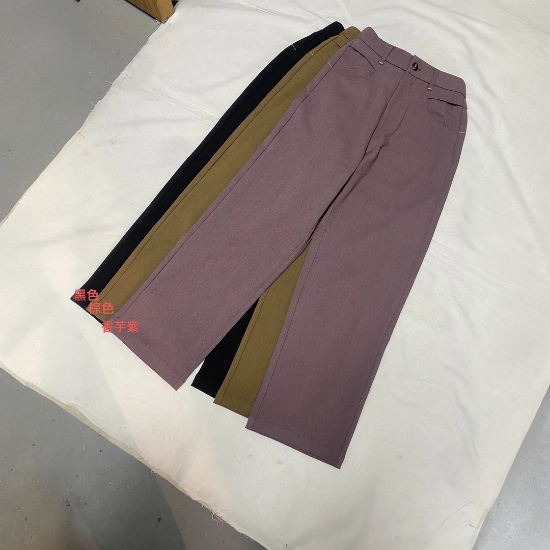 休闲百搭可系带长裤（裤长100）-果梓96312