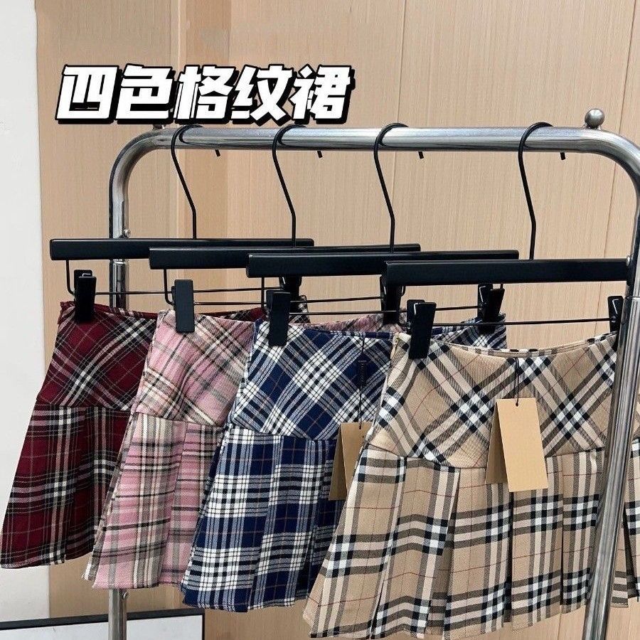 低腰学院格纹格子显瘦新款百搭百褶裙防走光jk短裙辣妹a字半身裙