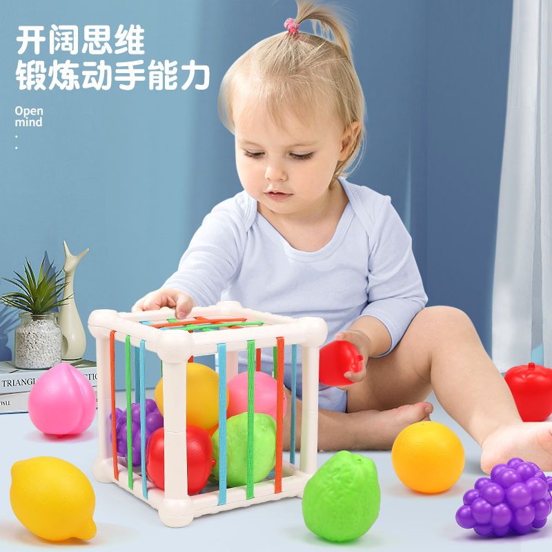 水果塞塞乐彩虹益智玩具婴儿启蒙认知触感训练益智早教玩具0-3岁