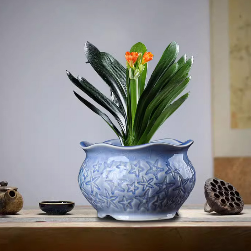 「新款花盆04」陶瓷花盆多肉手工绿植陶瓷花盆