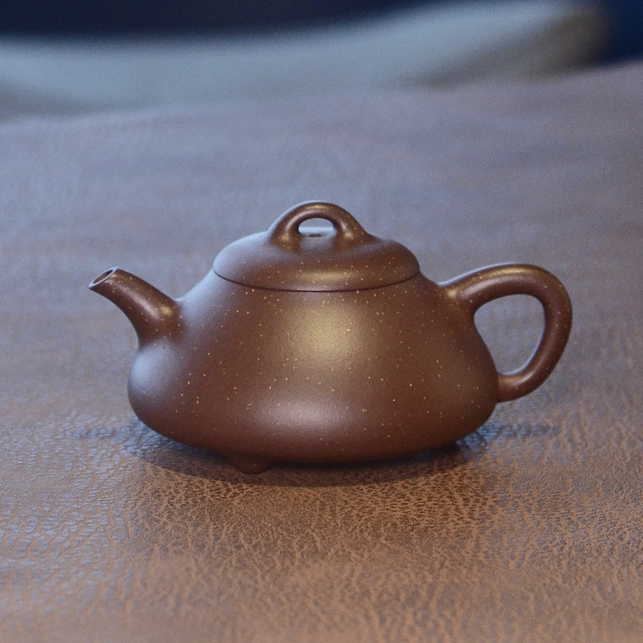 穆颖平 吉瓢 紫泥铺砂 140cc 紫砂壶