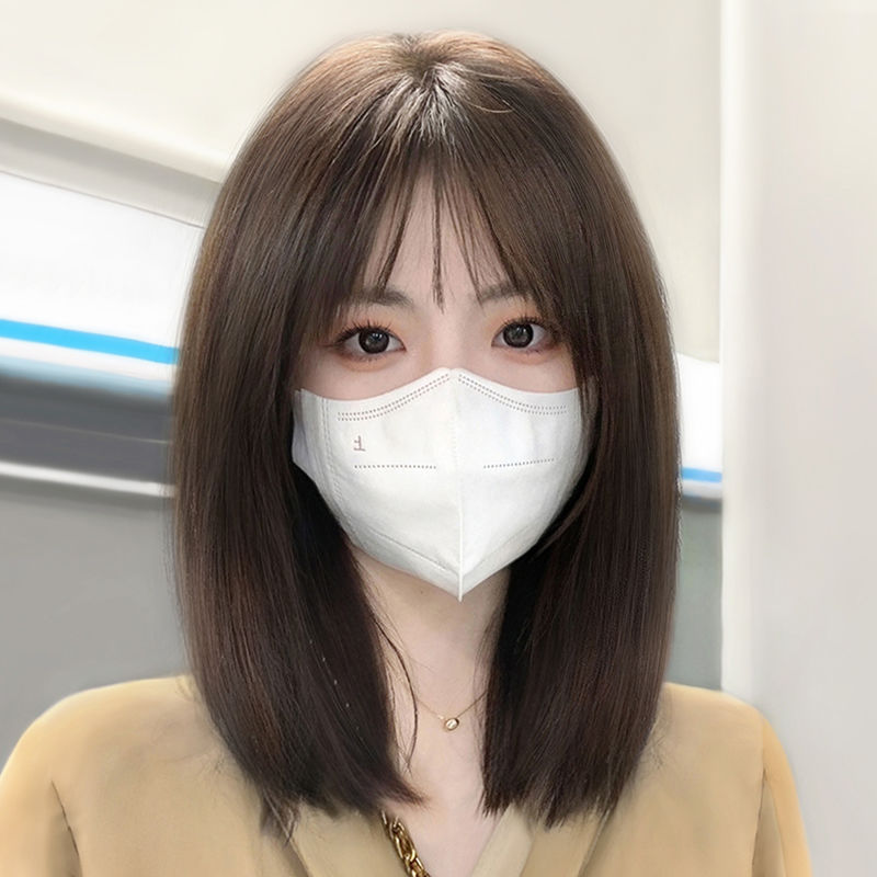 假发女短发2023真发新款全真套人发自然全头锁骨长发波波整顶头套