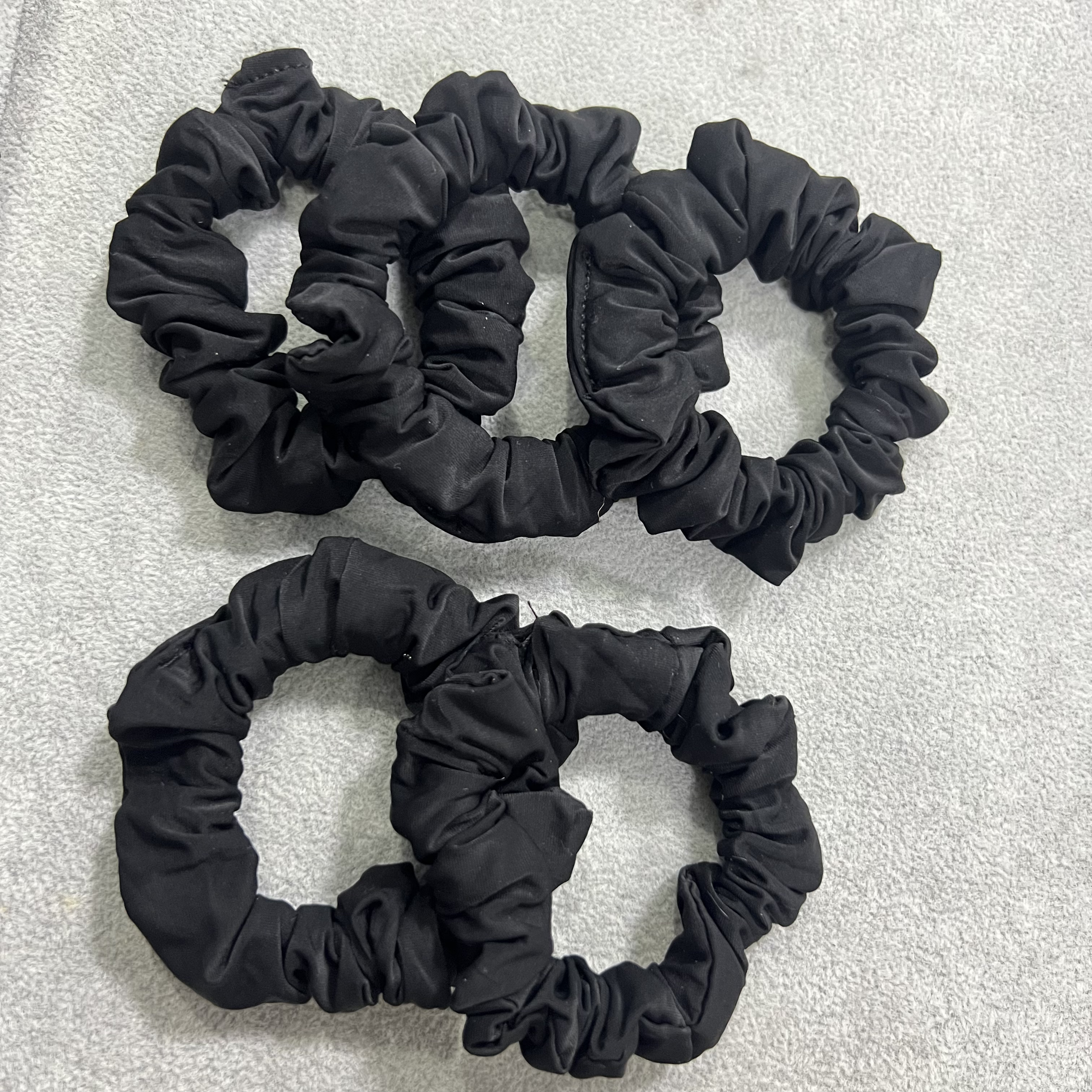 5根玉柔黑色小肠发圈头花替换圈简约百搭发绳ins弹力气质头绳皮筋