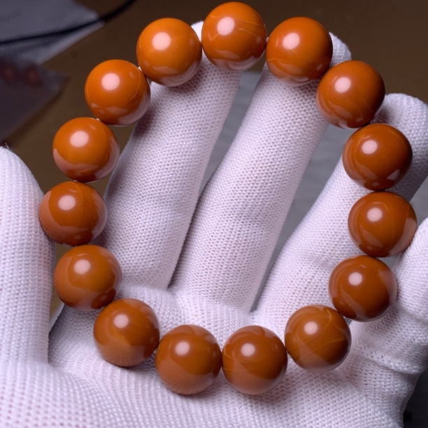 1.4老树铁核橄榄核正圆光珠精品精卡铁核毕业串正圆橄榄核​手串