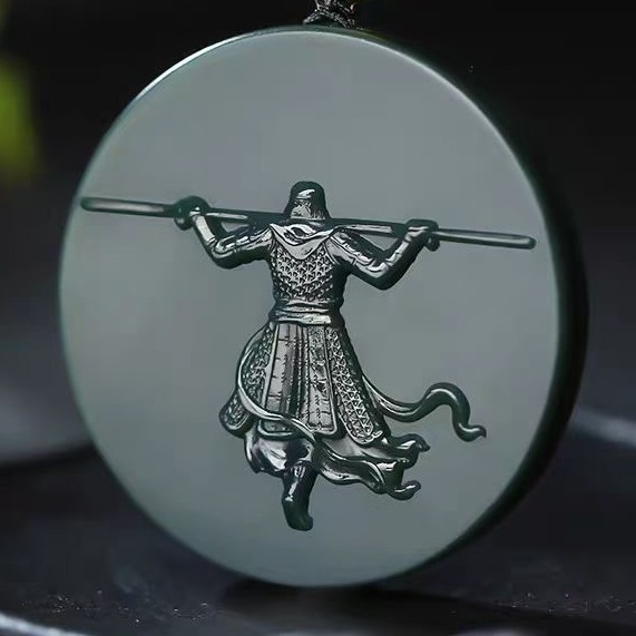 真品和田玉大圣归来玉坠新疆青玉男士女士玉吊坠珠宝玉石玉牌挂件