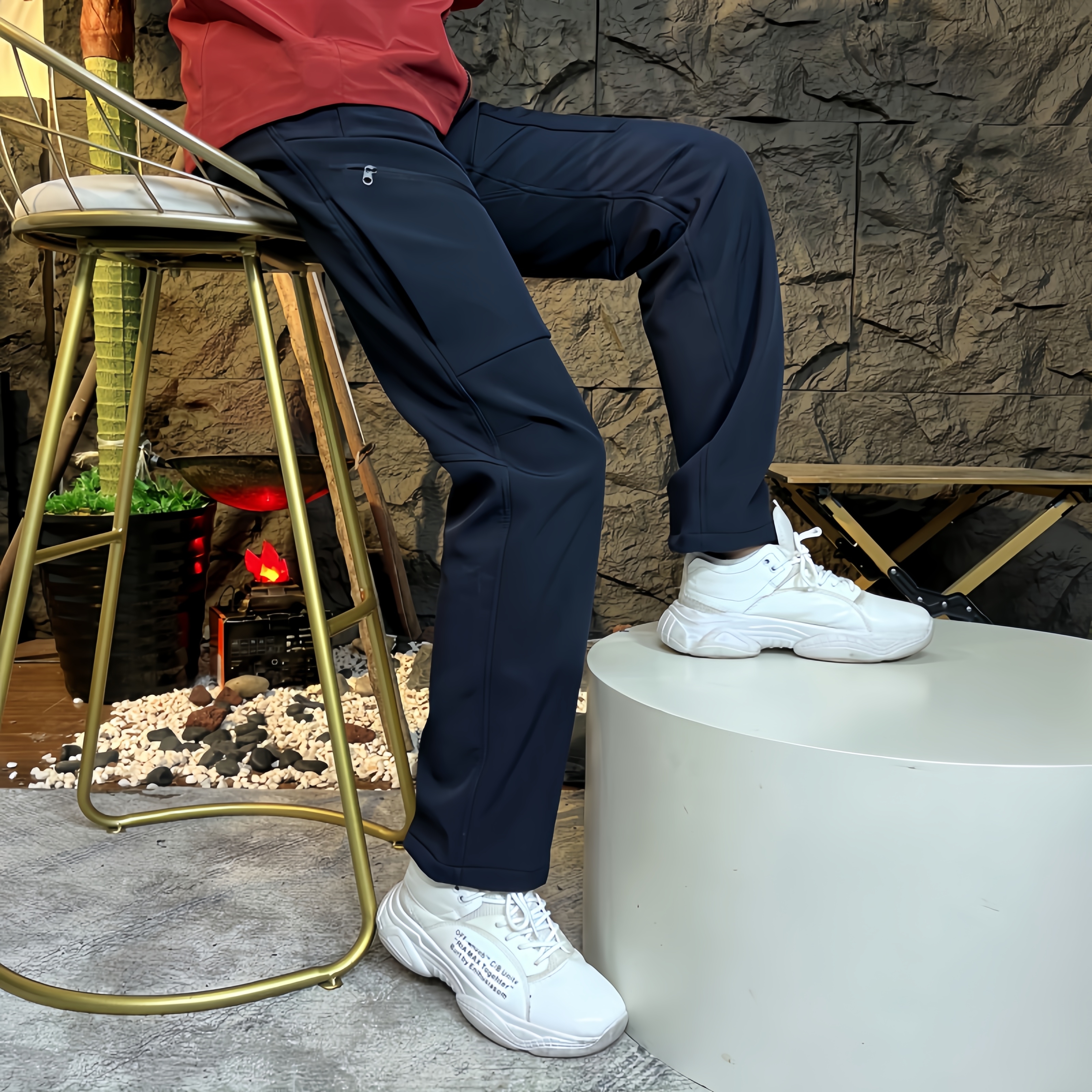 休闲透气防风户外运动冲锋裤防泼水加厚宽松男士防寒秋冬软壳上衣