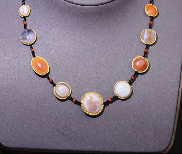 板珠项链足金镶嵌全品