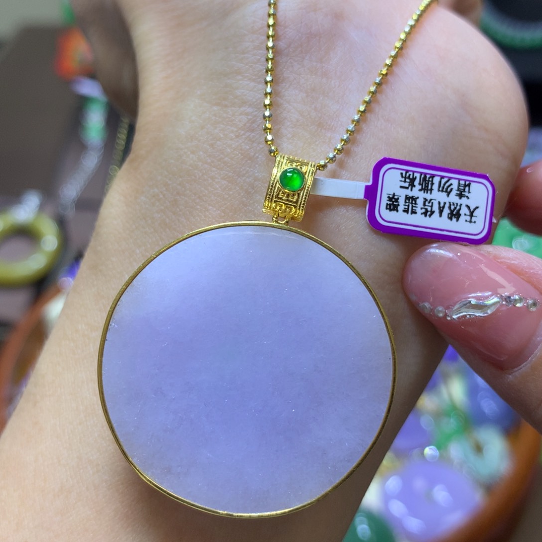 【闪购商品】翡翠颈饰18K金镶嵌翡翠