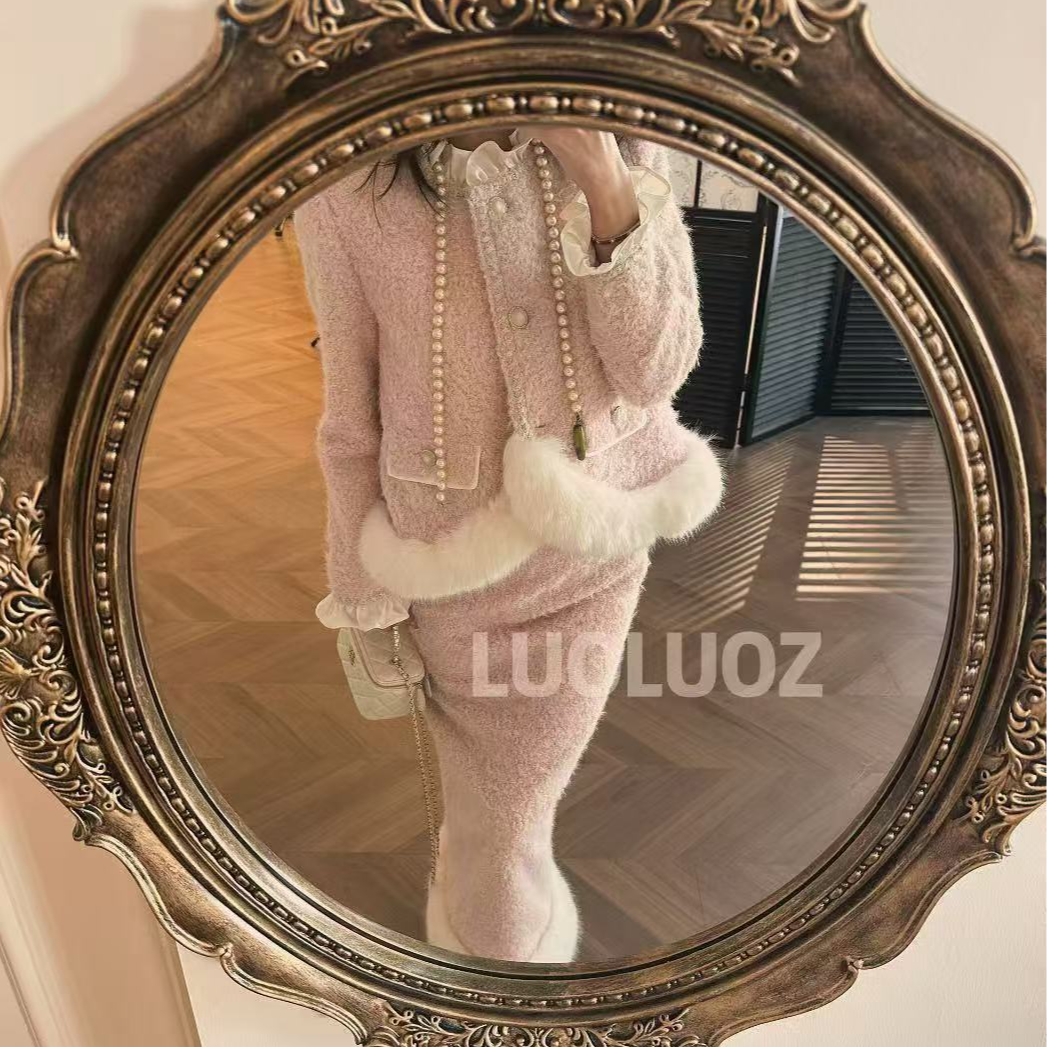 【现货】LUOLUOZ【云朵舒芙蕾】羽绒秋冬重工短外套＋半身长裙两件套