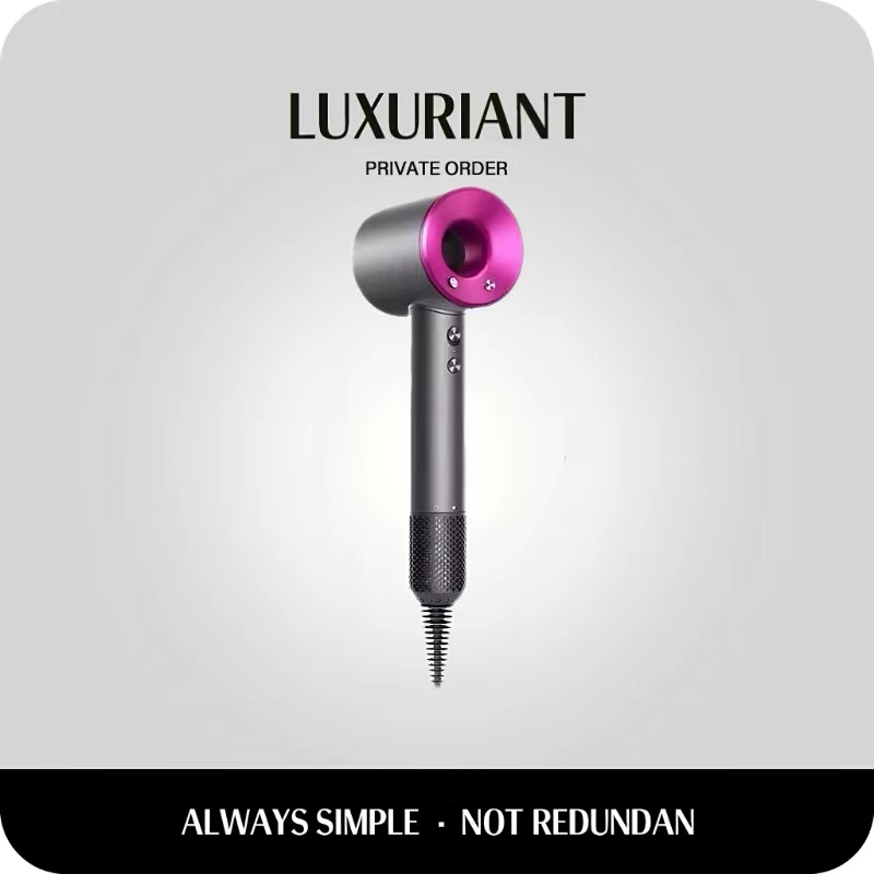 新款玫红色家用负离子高速吹风机速干护发不伤发