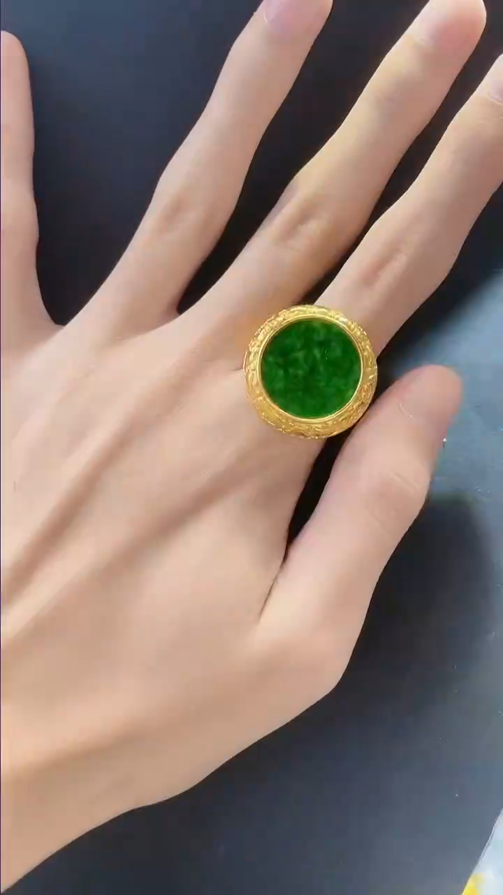 【闪购商品】翡翠戒指银S925镶嵌戒指