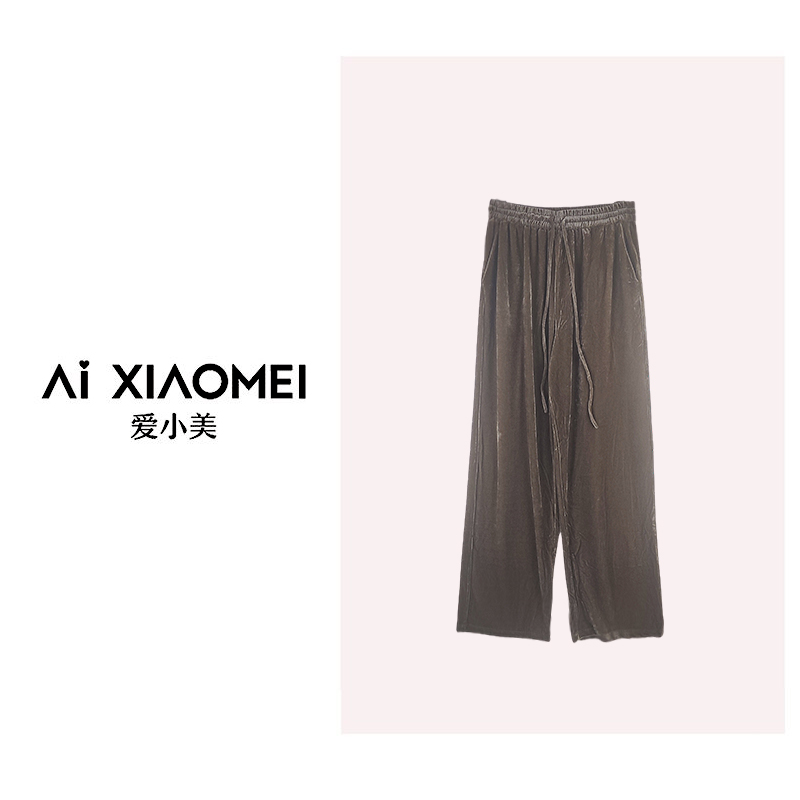 Aixiaomei/爱小美【易打理的丝绒裤】长裤KZ-607纯