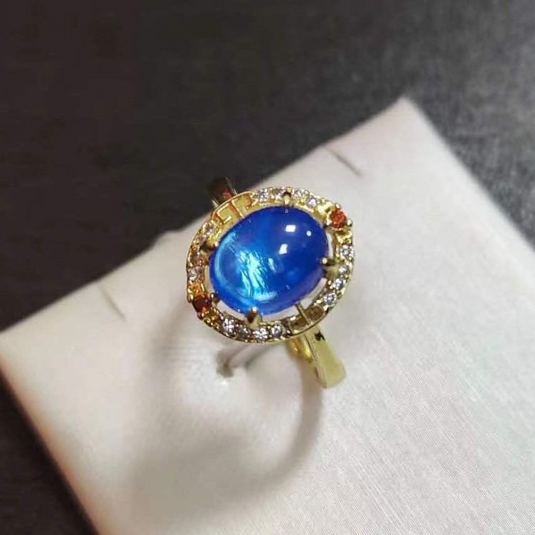 【香港盛世珠宝】BT1105-（培育)六芒星光蓝宝石戒指-多样性只发一件