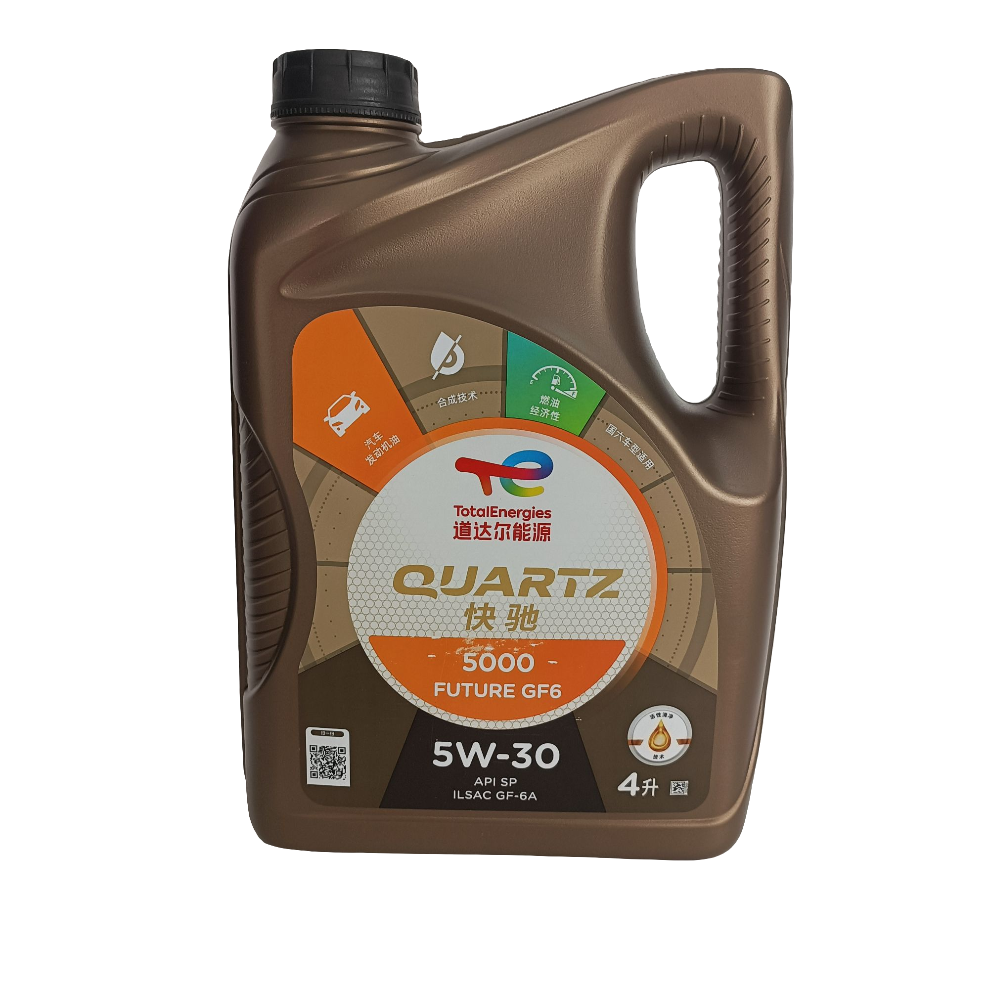 原厂道达尔能源快驰5000合成技术SPGF-6A 5W30 4升装发动机润滑油