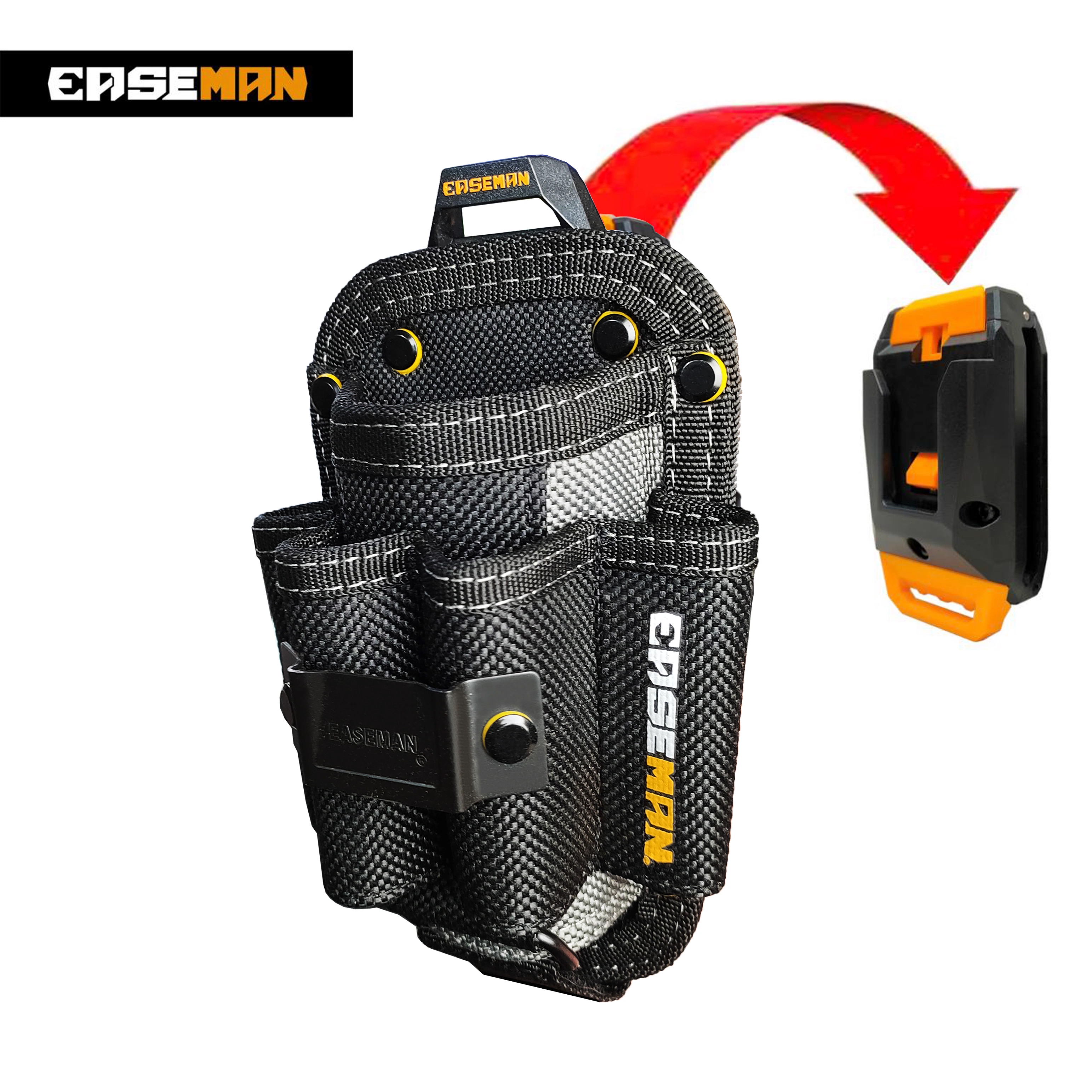 EASEMAN工具包快速挂拆装电工维修腰包耐磨加厚多功能重型工具袋