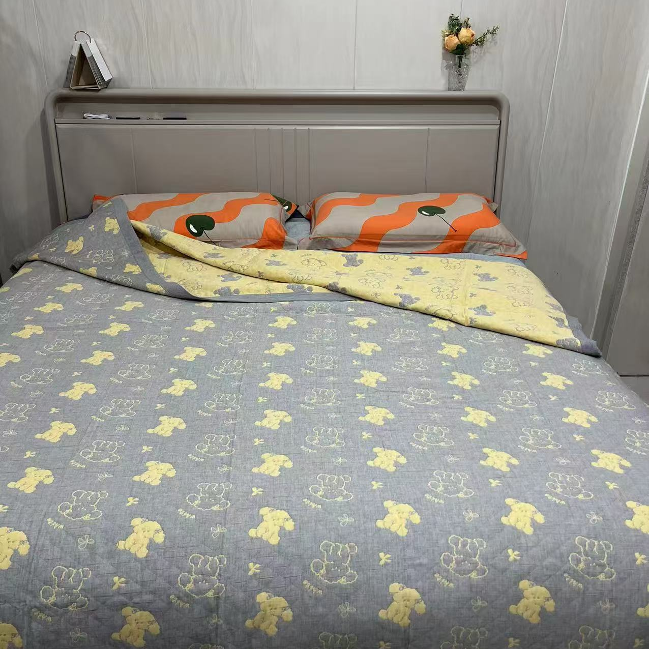 加厚隔断高级100棉三层纱布床盖榻榻米床单软席冬季宿舍细纱