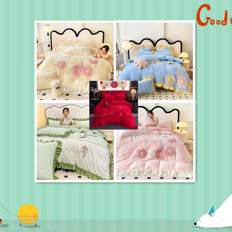 实物已直播间为准-牛奶绒-孤品单品-加厚四件套-床上用品 