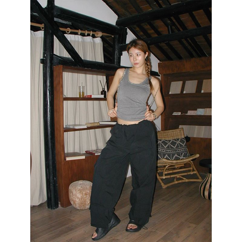 DYANGJUN【年中福利】美式高腰直筒口袋工装裤