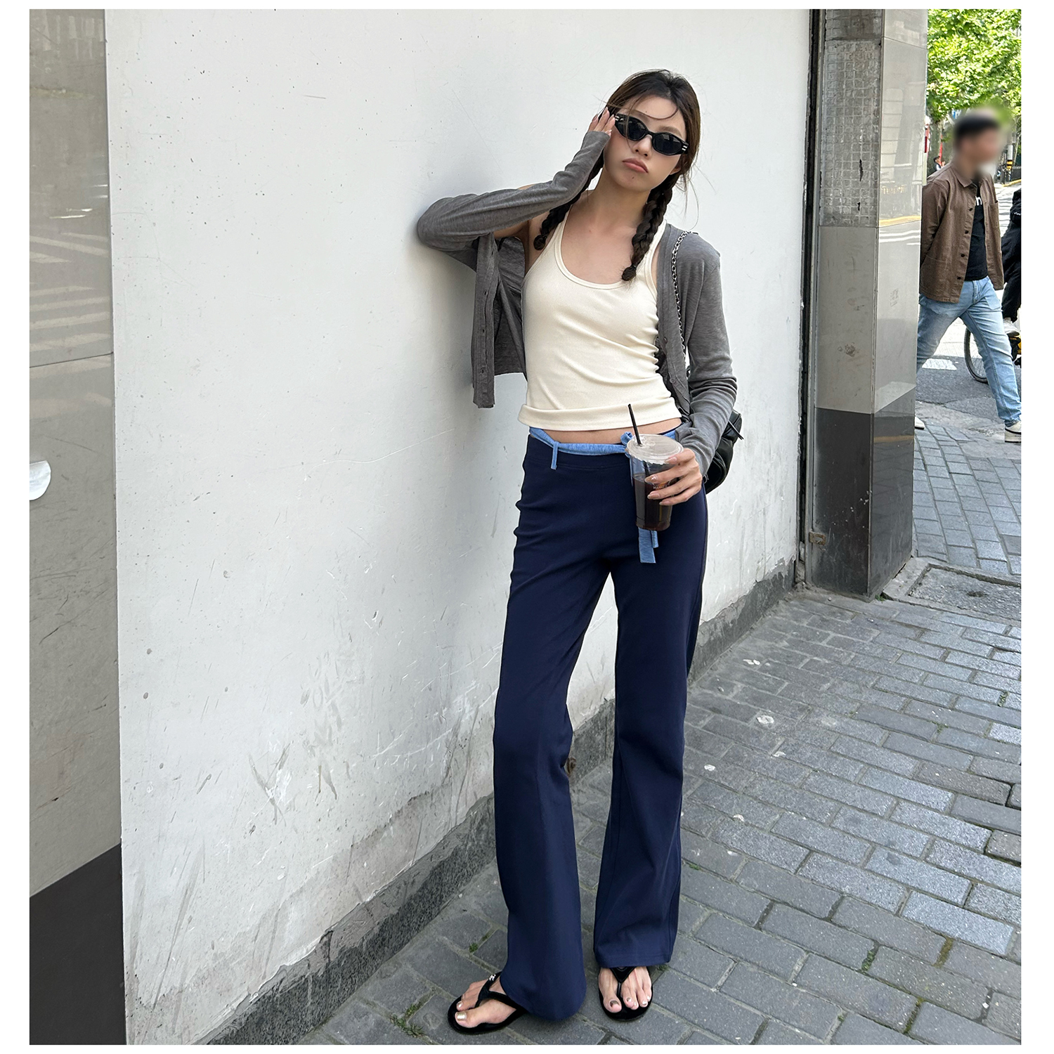 D YANGJUN【年中福利】防晒衫女V领宽松薄款纯色百搭防晒上衣外套