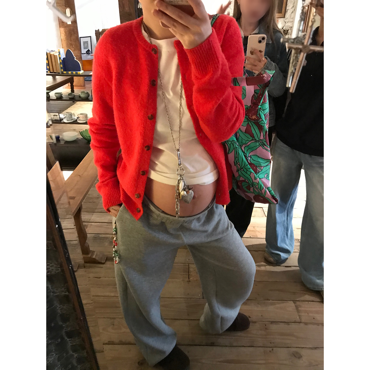 DYANGJUN【年中福利】 红色针织开衫