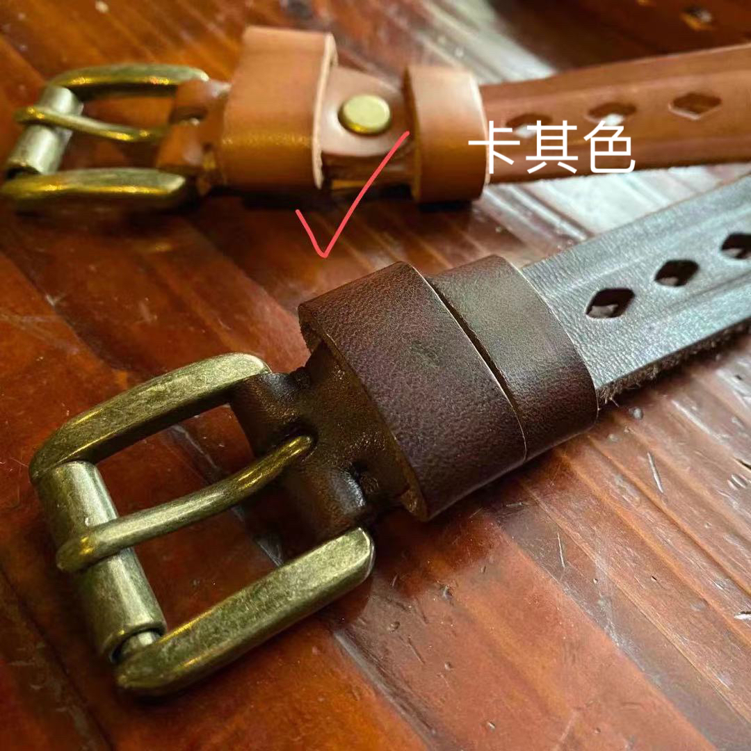 原创设计复古头层牛皮皮带（25公分）03