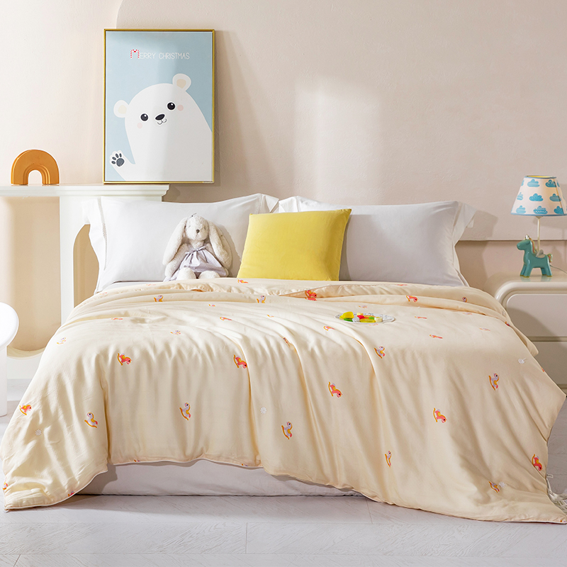 钱皇 甜梦小马 100%桑蚕长丝A类儿童被