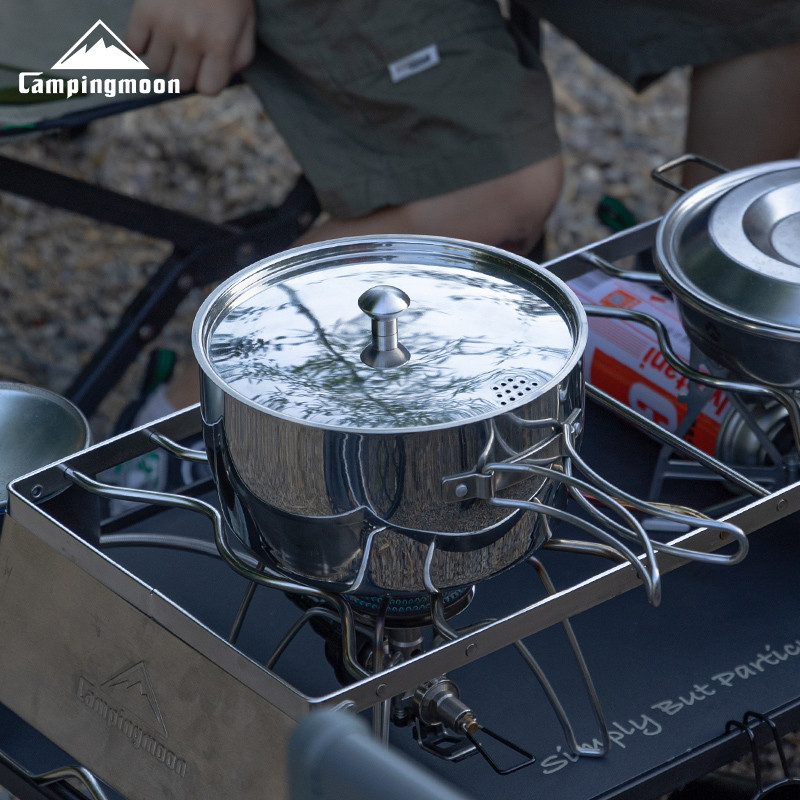CAMPINGMOON柯曼【直播专属】复合不锈钢锅具系列烧水壶便携式汤锅