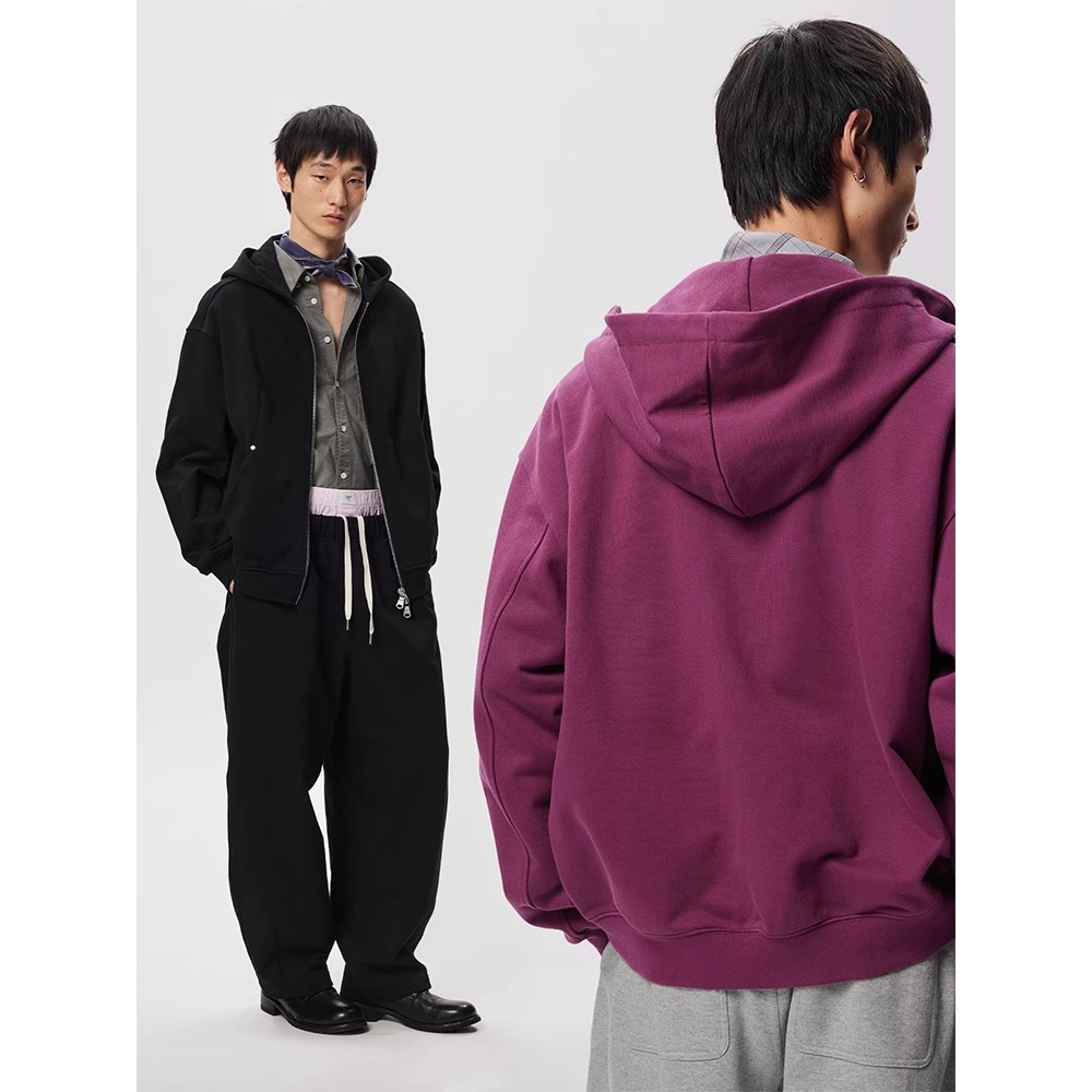 COMMON SCENTS重磅435g/m2全棉拉链连帽开衫卫衣外套