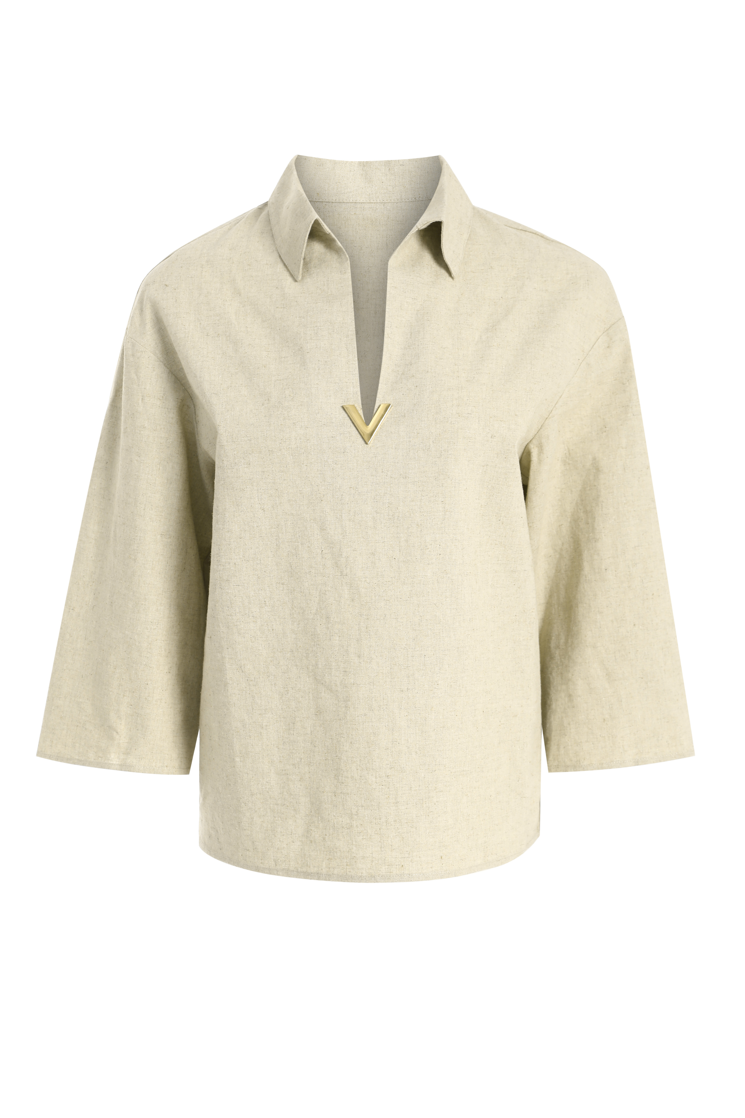 0083长袖针织时尚休闲百搭打底宽松翻领纯色棉麻秋季长袖针织衫