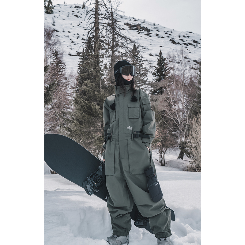 滑雪裤男女同款2023新款雪地裤单板专业滑雪服裤子加厚连体裤