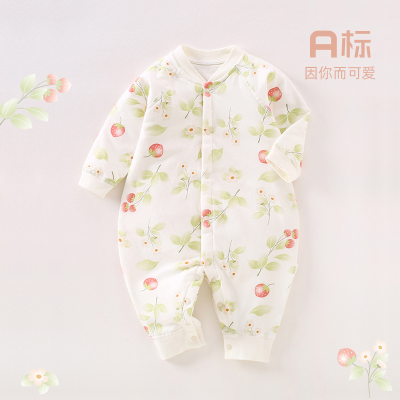 缤纷花果系列40克薄棉连体衣爬服