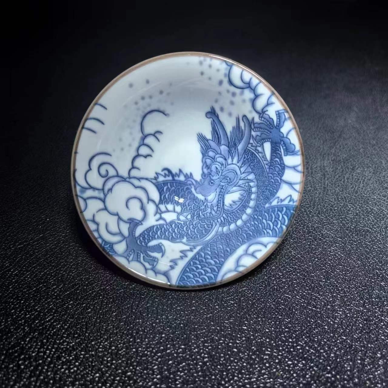 【闪购商品】青花手绘品茗杯A 【龙飞凤舞】陶瓷家用功夫茶具主人杯