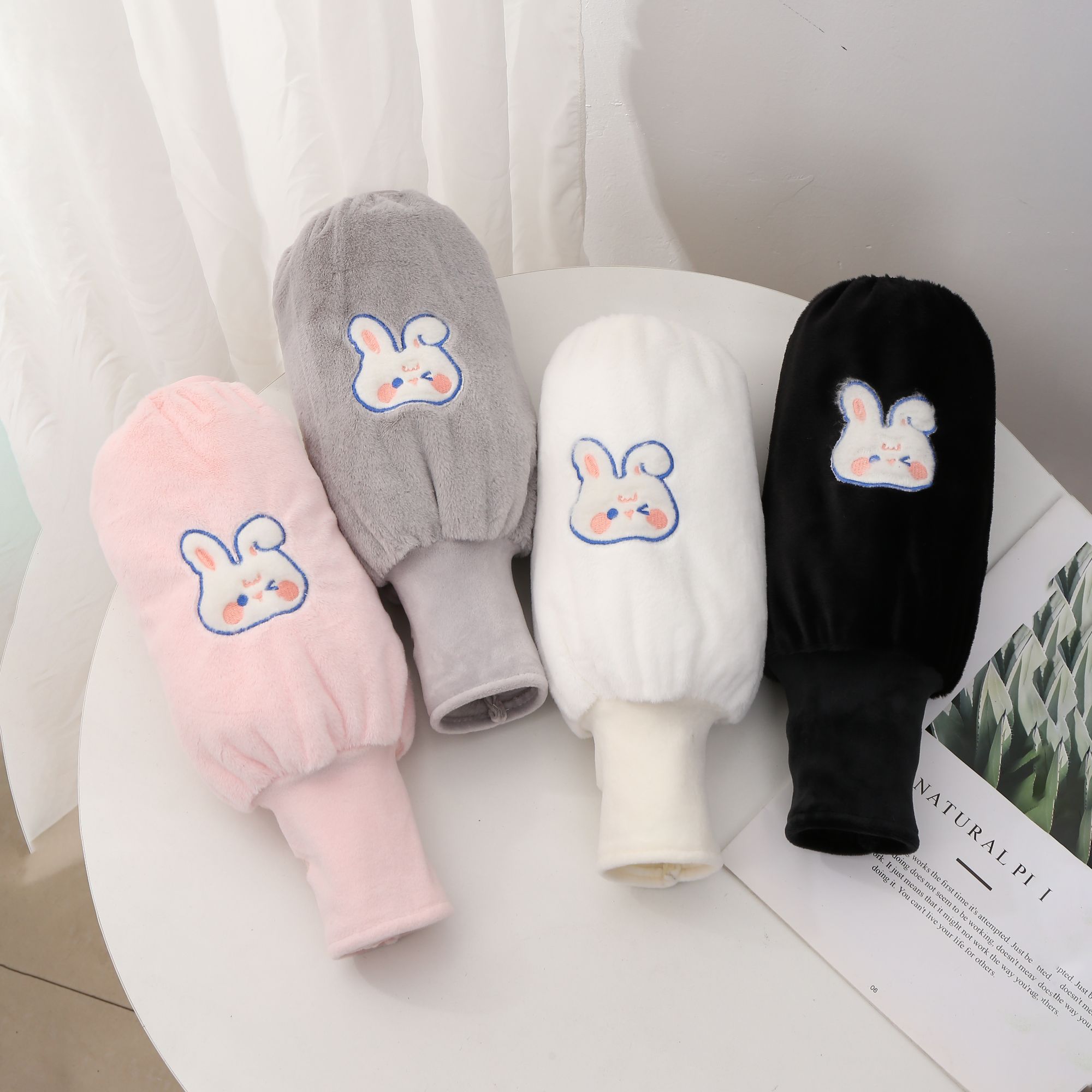 品乐熊保暖袖套秋冬款 加厚暖手二合一袖套 成人儿童防寒防脏耐脏