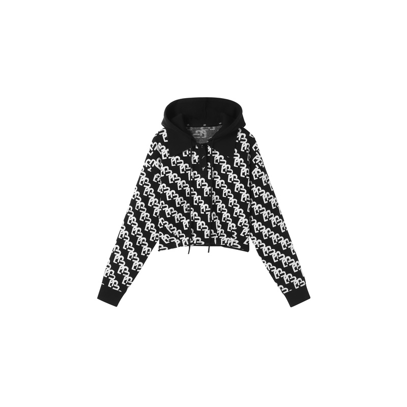 【品牌撤柜】明星时尚款L156套头衫长袖潮流宽松黑白女士【不含配饰】