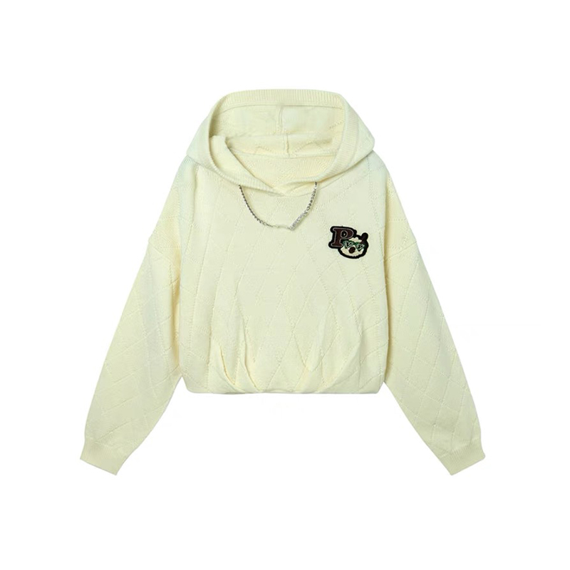 【品牌撤柜】明星款L150短款连帽线套衫