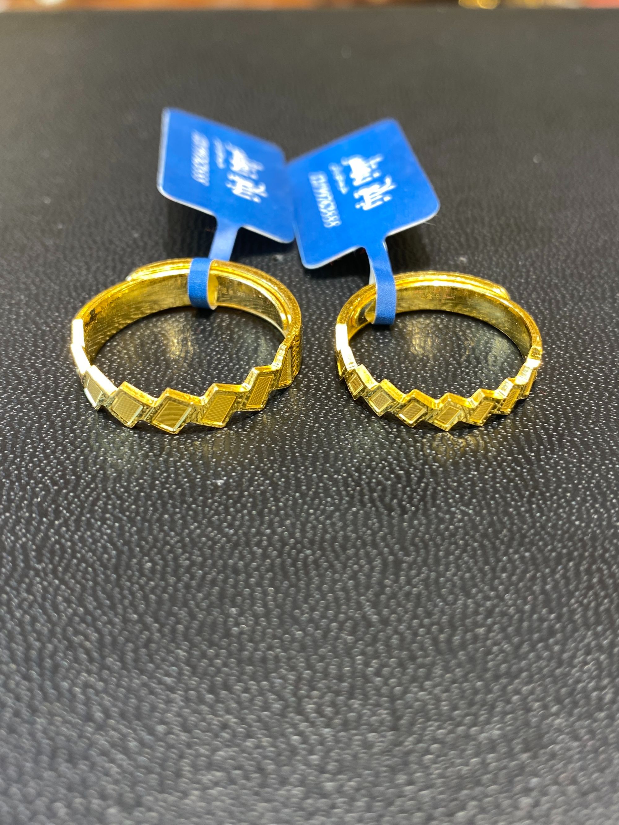 【2号货】放心黄金店 足金999情侣戒指10.71克 (货号55）