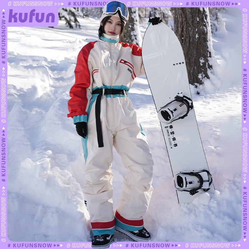 【曾可妮同款】酷峰新款连体滑雪服套装女男专业雪衣雪裤单板双板