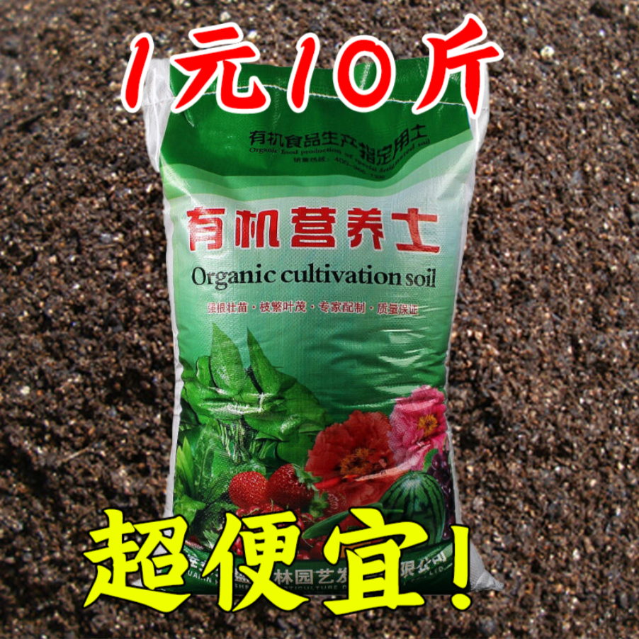 营养土草莓型有机土通用花泥育苗菜园泥土植物空气优质营养土袋装