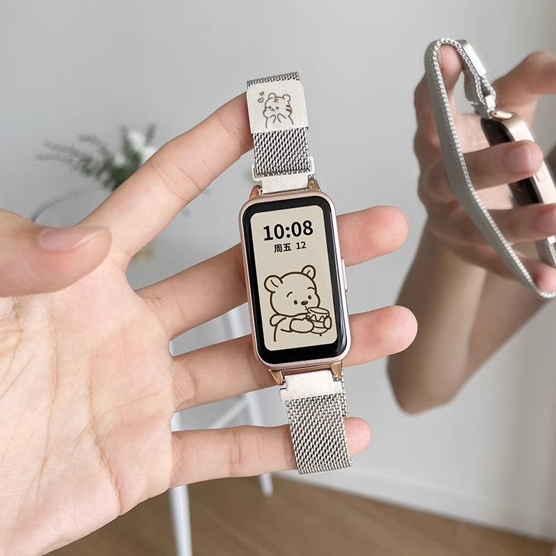 适用keepb4手环表带B4 lite金属镭雕米兰磁吸keepb3手环表带替换