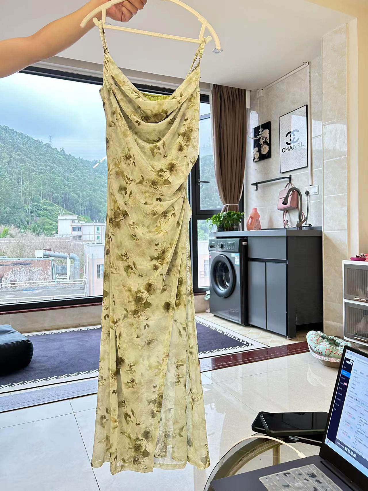 8026陈巴黎显瘦连衣裙女装连衣裙碎花气质时尚百搭女士夏季性感